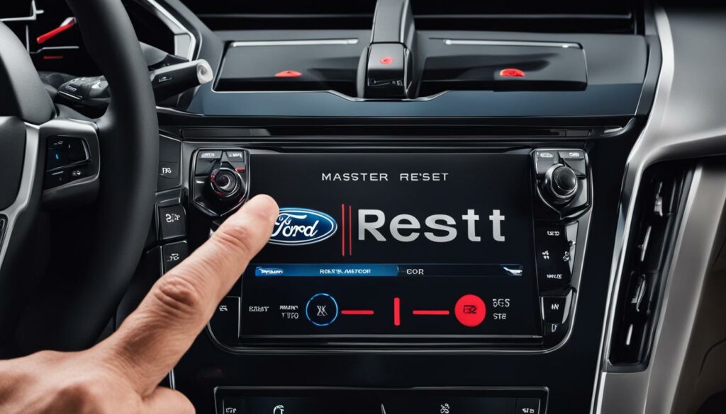 performing a master reset on ford sync